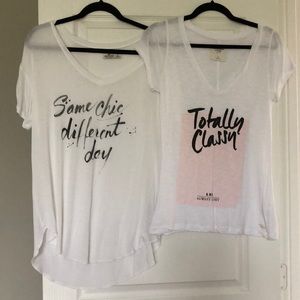 Set of two graphic T shirts - Hollister / A&F NWOT